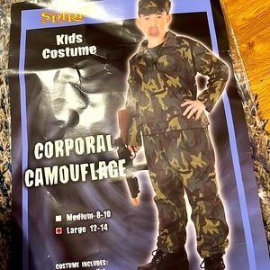 corporal camouflage 
 Soldier Child Halloween Costume large 12-14